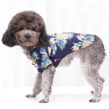 Pavasara un Vasaras Modes Suns Havaju Krekls, Maza un Vidēja lieluma Suņu Pludmali Ananāsu Krekls Kucēns Pet Suns, Kaķis Krekli