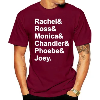T Krekls Mens Draugiem Nosaukumi Rachel Ross Monica Chandler Phoebe Joey S-XXL S Funny Topi Tee