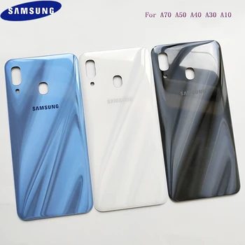 SAMSUNG Galaxy A70 A50 A40 A30 A10 A505 A505F Plastmasas Atpakaļ Akumulatoru Mājokļu Remonta Vāka Aizmugurējās Durvis Lietā Nomaiņa Ar Uzlīmēm