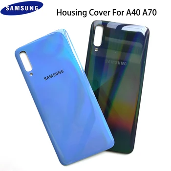 SAMSUNG Galaxy A70 A50 A40 A30 A10 A505 A505F Plastmasas Atpakaļ Akumulatoru Mājokļu Remonta Vāka Aizmugurējās Durvis Lietā Nomaiņa Ar Uzlīmēm