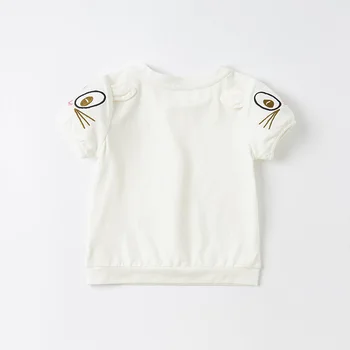 DB17786 dave bella vasaras baby meitenes cute karikatūra T-krekls bērniem topi bērniem meitene modes tees
