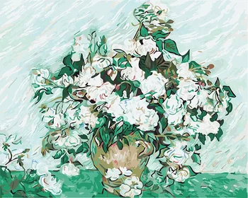 JMINE Div 5D Van Goga ziedu Pilna Dimanta Glezna krustdūrienā komplekti mākslas Augstas Kvalitātes Ziedu 3D krāsu ar dimantiem
