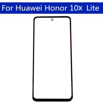 10Pcs\Daudz Par Huawei Honor 10X Lite Touch Screen Priekšējo Ārējo Stikla Paneli Objektīvs LCD Priekšējo Lēcu Nomaiņa