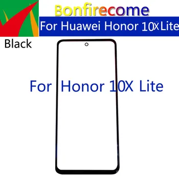 10Pcs\Daudz Par Huawei Honor 10X Lite Touch Screen Priekšējo Ārējo Stikla Paneli Objektīvs LCD Priekšējo Lēcu Nomaiņa