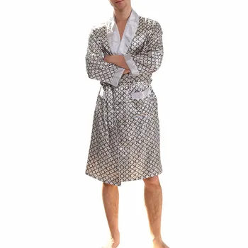 2020. gadam Vīriešiem, Seksīgs Zīda, Viskozes Peldmētelis Kimono Kleita Ķīniešu Stilā Vīriešu Drēbes Naktskrekls Sleepwear Plus Izmērs M-5XL