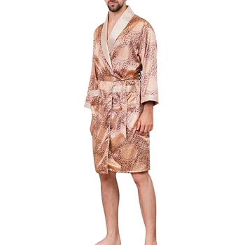 2020. gadam Vīriešiem, Seksīgs Zīda, Viskozes Peldmētelis Kimono Kleita Ķīniešu Stilā Vīriešu Drēbes Naktskrekls Sleepwear Plus Izmērs M-5XL