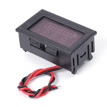Auto Akumulatora Uzlādes Līmeņa Indikators 12V Svina-Skābes Litija Baterijas Jaudas Mērītājs Dual Sarkans LED Displejs, Voltmetrs Maksas Testeris