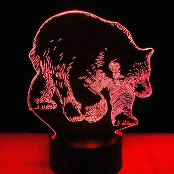 3D LED Nakts Gaisma brīnišķīgi leduslācis ar 7 Krāsas, Gaismas, Mājas Apdare, Lampas Pārsteidzošs Vizualizācijas Optiskā Ilūzija