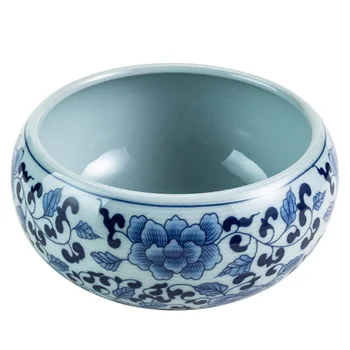 Jingdezhen Zilā un Baltā Porcelāna Tējas Mazgāt Liela Izmēra Keramikas Tējas Mazgāt Kausa Mazgāt Tējas Baseina Tējas Sārņu Kausa Kung Fu Tējas Ceremonija