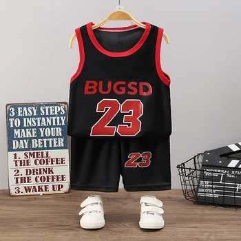 Baby Boy Vasaras Drēbes, Bikses, T-krekli Meitenēm Bērnu Apģērbu Basketbola Vienotu Komplekti Sporta apģērbu Bērniem Sporta Tērps Pusaudžiem