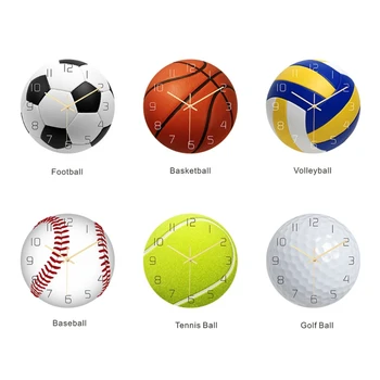Sporta Bumbu Sienas Pulkstenis Futbols/Basketbols/Volejbols/Beisbols/Teniss/Golfa Pulkstenis