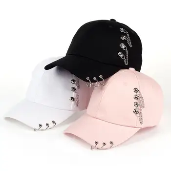 Karstā Hip Hop Beisbola Cepure Ar Gredzenveida Aplis Snapback Cepures Vīriešiem Sievietēm Unisex Tētis, Cepure, Regulējams Kpop Korejiešu Stilā Gorra