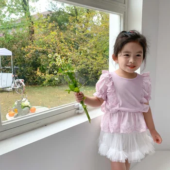 Vasarā Jaunas Ielidošanas korejiešu stilā, kokvilnas ar grenadīnas visu maču karstā pārdošanas īsās bikses par modes gudrs baby meitenes