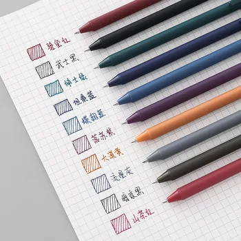 5gab/Set Retro Krāsas Gēla Pildspalvu Komplekts Radošo Gēla Lodīšu Pildspalvu Studentiem Augstas Kvalitātes 0.5 mm Rakstīšanas Pildspalva Skolas, Biroja Piederumi