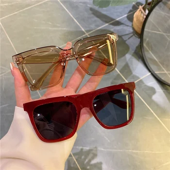 Ir 2021. Modes Laukumā Saulesbrilles Sieviešu Classic Retro Krāsains Vintage Toņos, Saules Brilles Vairumtirdzniecības Bulk Black Red