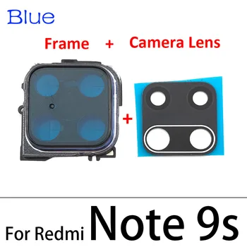 Kameras Stikla Lēcu Atpakaļ Atpakaļskata Kamera Stikla Vāks Ar Vāka Rāmja Turētājs Xiaomi Redmi Piezīme 9S 9 Pro