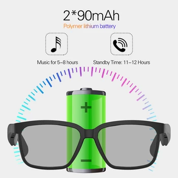 Smart Bluetooth Brilles Bezvadu Bluetooth Saulesbrilles, Audio Austiņas, Sporta Braukšanas Brilles Āra Audio Saulesbrilles Austiņas