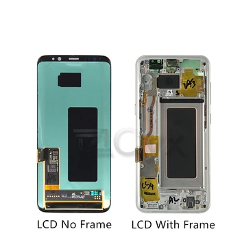 SAMSUNG Galaxy S8+ LCD Displejs, Touch Screen G955 LCD Digitizer Montāža Samsung S8 G950 Nomaiņa ar Sadedzināt Ēnas