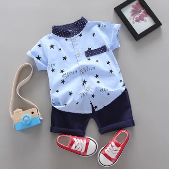 Zēnu drēbes Toddler Bērniem, Bērnu Zēniem Zvaigžņu Vēstuli Džentlmenis Krekls Topi, Bikses, Apģērbu Komplekts детская одежда ropa bebe
