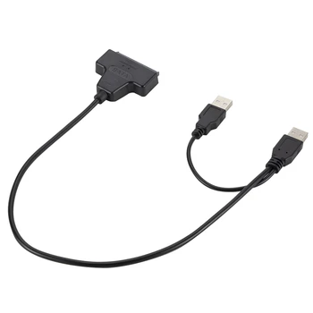 Grwibeou USB 2.0 uz 2.5 collu HDD 7+15pin SATA Cieto Disku, Kabeļa Adapteris SATA SSD & HDD datoru, klēpjdatoru