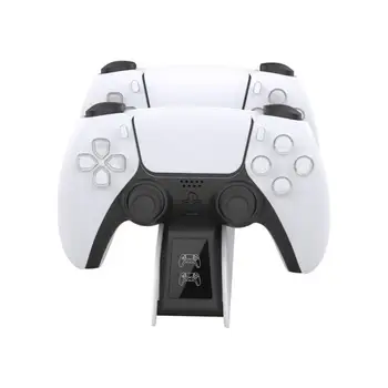 Par PS5 Kontrolieris Lādētāji Dual Gamepad Lādētāju Dock Statīvs LED Indikators, Ātrās Uzlādes Stacija Sony Playstation