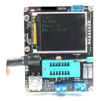 Jaunās Versijas GM328A Tranzistors Testeri Diožu Kapacitāte EAR Sprieguma Frekvences Mērītājs PWM Kvadrātveida Vilnis Signālu Ģenerators ar Mīkstlodi