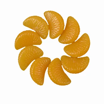 Kawaii Imitācija Augļu Sveķi, Apelsīnu Cabochons 100gab 17*27mm 3D Kameja Uzšūtas Pogas, Krelles, Piekariņi, Ornamentu, Piederumu Materiāla