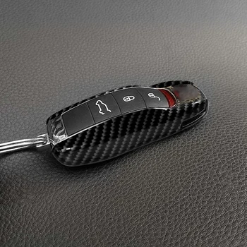 Atslēgas Korpusa Turētāja Vāks Porsche Cayenne Macan 911Boxster Kaimanu Panamera 1Pair Auto Plastmasas Taustiņu, Lietu Vāku Shell