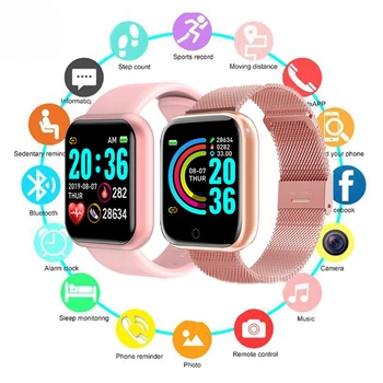 I5 Smart Skatīties Sporta Ūdensizturīgs sirdsdarbība, Asins Spiediena Monitoru, Bluetooth Vīrieši Sievietes Smartwatch Android, IOS PK apple skatīties