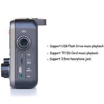 Sākotnējā Tecsun RP309 Tecsun RP307 WAV APE FLAC Bluetooth Portable Speaker FM SW MW Radio USB TF SD kartes MP3 Atskaņotājs ar Radio