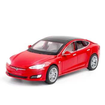 1:32 Augstas Simulācijas S Tesla Acoustooptic Die-casting X90 Automašīnas Modelis 1/36 Sakausējuma Pull Atpakaļ Sacīkšu Transportlīdzekļa Bērniem Kolekcionējamu Rotaļlietu