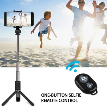 Bluetooth Tālvadības pults Pogu Bezvadu Kontrolieris Taimeris Stick Kameras Slēdža Tālrunis Monopod Selfie ios/Android