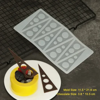 Šokolādes Pelējuma Dobi No Trīsstūra Formas Silikona Veidne Sugarcraft Kūka Dekorēšanas Rīks DIY Desertu Dekorēšanai Rotāt