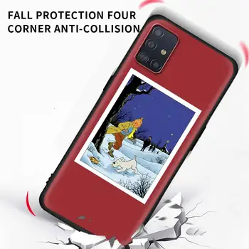 Komiksi Tintin Silikona Tālrunis Case For Samsung Galaxy A51 A71 A21S M31 M30s A31 A41 A11 A01 M51 Soft Shell Cover Sac