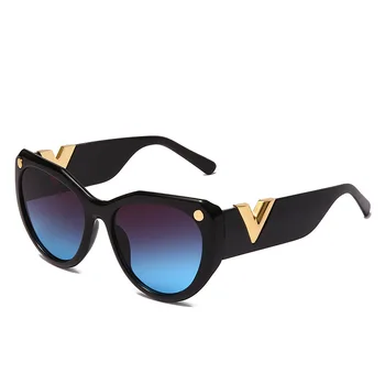 Jaunu Cateye Vintage Melnās Saulesbrilles Sieviešu Zīmola Dizaina Retro Trīsstūri, Saules Brilles Sieviešu Toņos Dāmas Vēstuli, Brilles UV400