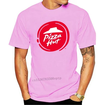 XinDas GZHC Pizza_Hut_Logo Mens Vīrišķīgs Īsām Piedurknēm Tee Krekls