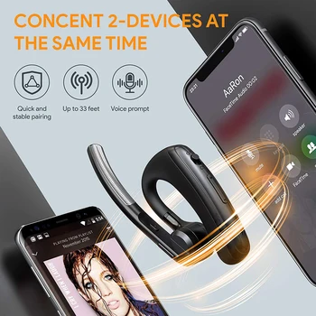 Pie auss liekamais skaļrunis Bluetooth 5.0 Austiņas Brīvroku Trokšņa Samazināšanas Austiņas Ar Apt-X HD Dual Mic Visiem Smart Tālruni