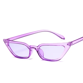 Unikālo Mini Cat Eye Stila Sieviešu Saulesbrilles Taisnstūra Apdare, Saules Brilles Konfektes Krāsa Interneta Slavenība Iesakām