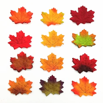 12 Krāsas Mākslīgā Maple Leaf Imitācijas Dekoratīvais Zīda Kļavu Lapām Viltus Rudenī Atstāj Mājas, Kāzu Dekori