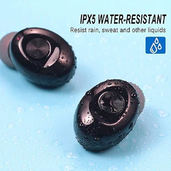 IPX5 Ūdensizturīgs Austiņu 5.0 Taisnība Bluetooth Earbuds 3D Stereo Skaņas Austiņas, Klausule Bezvadu Austiņas ar Uzlādes Kaste