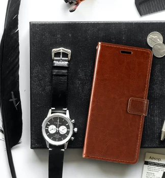 Gadījumā, LG K61 Seifs Premium PU Ādas Magnētisko Flip Case Cover Ar Kartes Turētāju Un Statīvs Par LG Q61