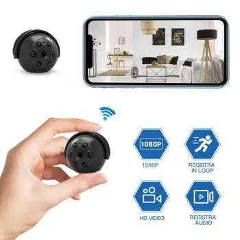 WiFi Mini Camera Remote Monitors Home Security 1080P IP Kamera Nakts (IS), Magnētiskā Bezvadu Kamera SQ9