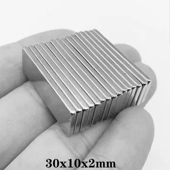 5~200PCS 30x10x2 mm N35 Super Spēcīgu Bloka Neodīma Magnēti, retzemju Magnēts 30 mm x 10 mm x 2 mm lokšņu magnēts 30*10*2 mm