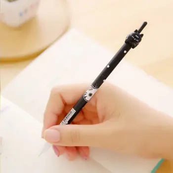 Gēla Tintes Pildspalva Papildu soda punktu pildspalvas Lodīšu pildspalvas 0.38 mm, Melns Biroja, Skolas un Kancelejas preces Piegādes, Creative Cat Forma