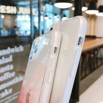 Gaismu atstarojoša marmora spīdīgs tālrunis lietā par iphone 11 pro max X Xs max XR SE 2020. gadam 7 8 Plus skaidrs, tpu silikona vāciņu atpakaļ coque capa