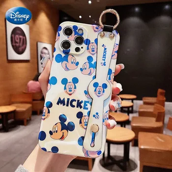 Delnas Siksniņu, spīdīgs Mickey mouse Tālrunis Lietā Par iPhone 12 11Pro Max 11Pro 12mini blu-ray Mīksto IMD Triecienizturīgs Turētājs Aizmugurējā Vāciņa