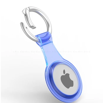 Mīksto TPU Aizsargs nosedz Ar Keychain Apple AirTags Triecienizturīgs Anti-scratch Silikona Aizsardzības Gadījumā Apvalka AirTag