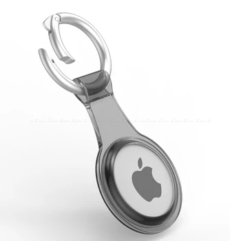 Mīksto TPU Aizsargs nosedz Ar Keychain Apple AirTags Triecienizturīgs Anti-scratch Silikona Aizsardzības Gadījumā Apvalka AirTag
