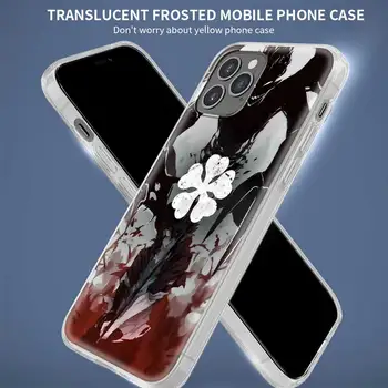Melns Āboliņš Asta Soft Case For iPhone 7 11 12 Pro X XR 6 6S 8 Plus 5 5S XS Max SE Caurspīdīgs Būtiska Tālruņa Vāciņu Sac