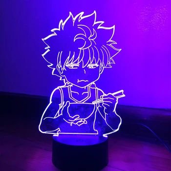 Anime, Hunter X Hunter Killua LED Gaismas Hxh Nakts Gaisma Karikatūra Akrila NightLight Bērnu Guļamistaba Dekorēšana Galda Lampa